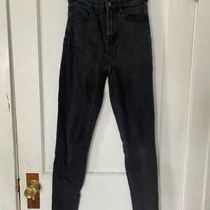 American Eagle Women's Black High-Waisted Jeans